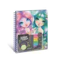 Nebulous Stars Black Pages Coloring Book - Coralia ספר צביעה גדול שחור