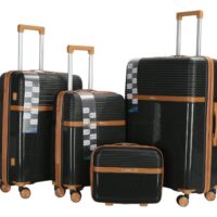 סט נסיעות טרולי 4 חלקים ROMA צבע שחור
